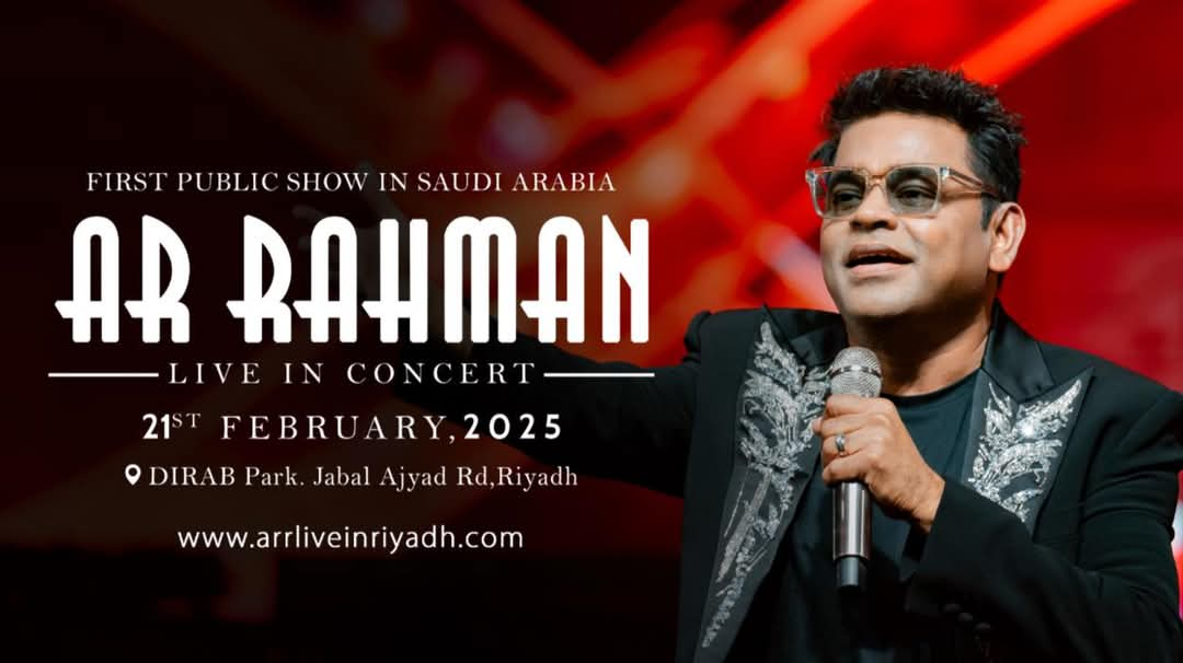 A R Rahman to Perform Live in Riyadh