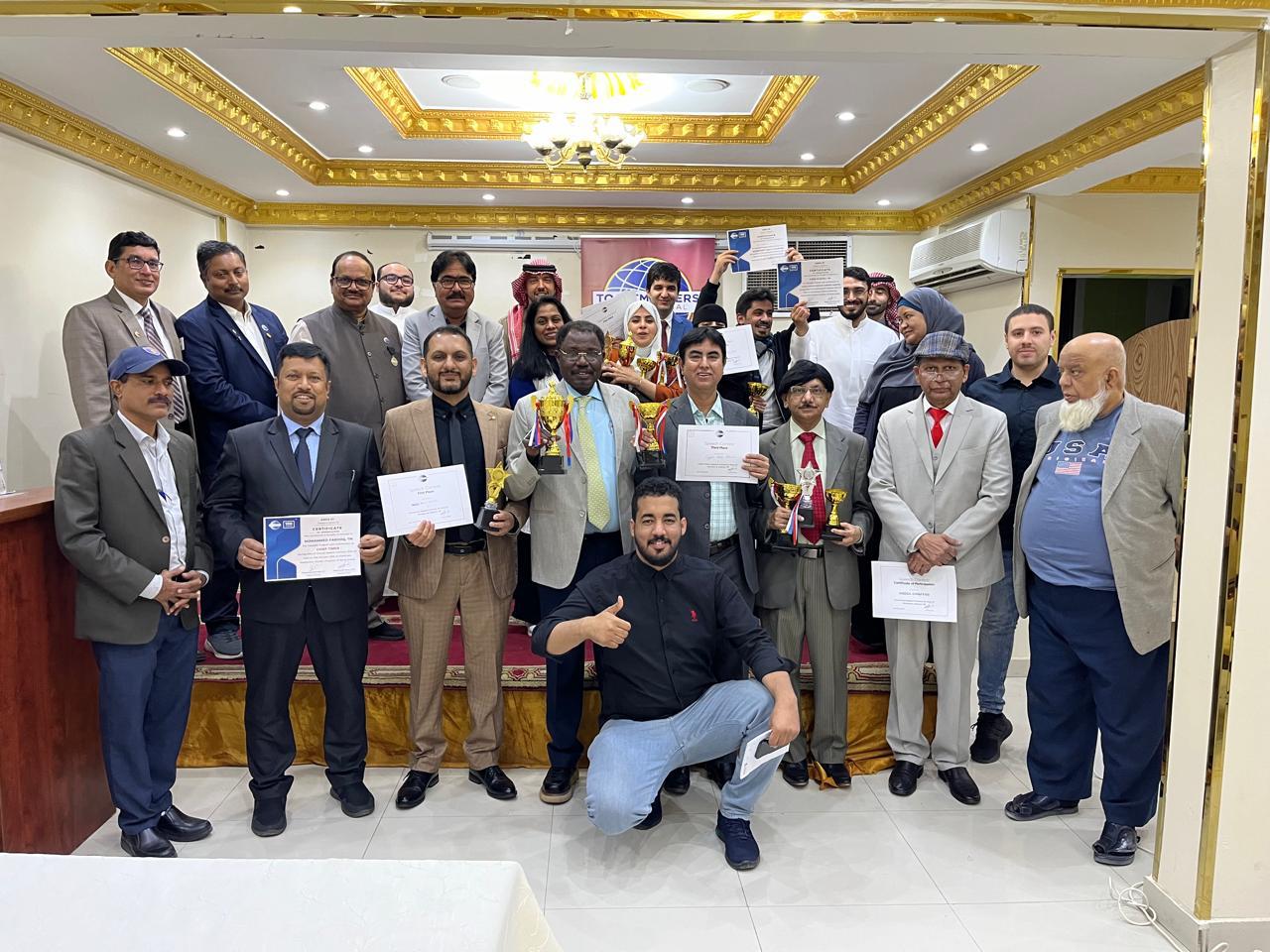 Bazm-e-Urdu Toastmasters Club Riyadh Continues Its Winning Streak in Annual Area 1 Speech Contest